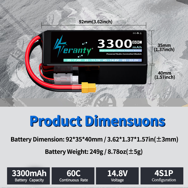 بطارية ليثيوم بوليمر TERANTY 4 - مراجعة Drone Battery Plate وسعره